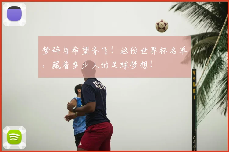 梦碎与希望齐飞！这份世界杯名单，藏着多少人的足球梦想！