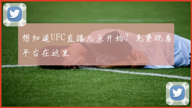 想知道UFC直播几点开始?免费观看平台在这里