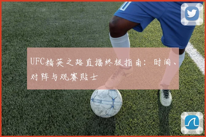UFC精英之路直播终极指南：时间、对阵与观赛贴士
